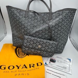 Goyard Tote Bag with Matching Pouch Pristine condition w/COA!🩶